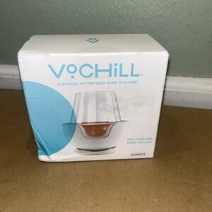 Vochill One Stemless Wine Chiller Quartz For Wine Glasses Max Diameter 3.75" New